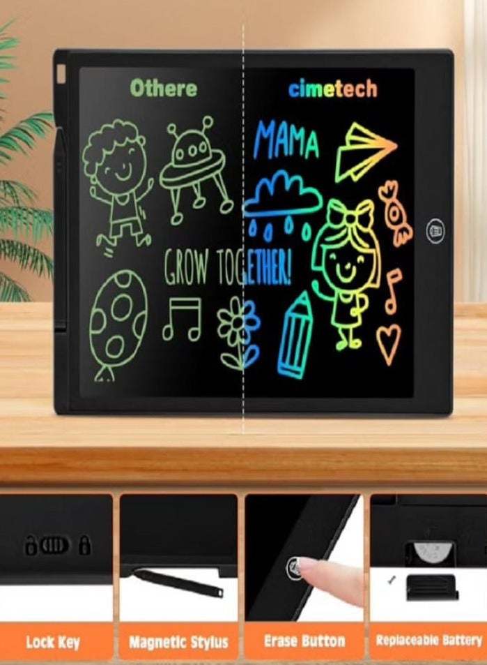 12 Inch LCD Writing Tablet for Kids, Colorful Drawing Board for Children, Erasable and Reusable Electronic Drawing Board, LCD Drawing Tablet for Toddlers  - Image 2
