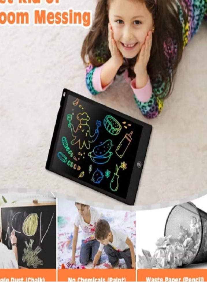 12 Inch LCD Writing Tablet for Kids, Colorful Drawing Board for Children, Erasable and Reusable Electronic Drawing Board, LCD Drawing Tablet for Toddlers  - Image 4