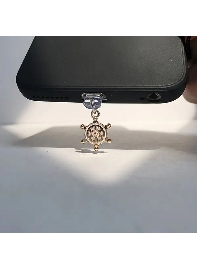 Boat Rudder Phone Dust Plug For iPhone Type C Charging Port Dust Cover - Image 5