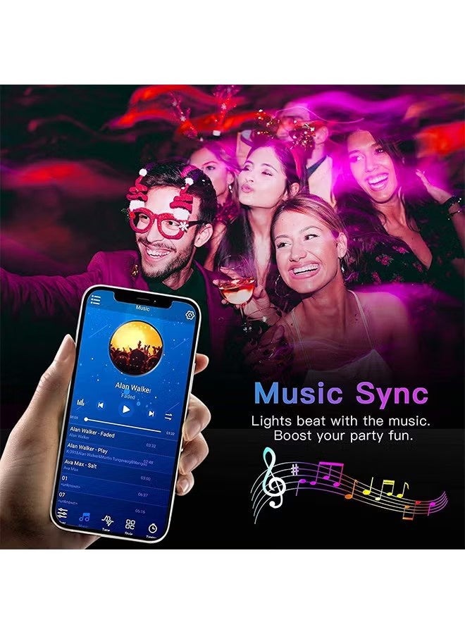 JS 10m Led Strip Lights, Bluetooth RGB Light with APP Control, Timer Setting, Music Mode, Led Light Strip for Decoration, Bedroom, PC, Cabinet - Image 2