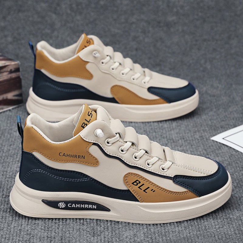 Work Men'S Shoes Autumn Leather Waterproof Non-Slip Slip-On Small White Sneakers Men'S 2024 Casual Safety Shoes - Image 1
