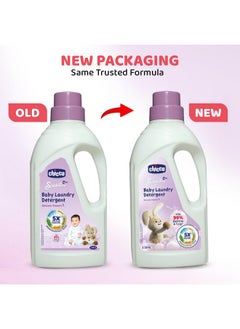 Chicco Baby Liquid Laundry Detergent, 5X Stain & Germ Fighter, Kills 99% Of Germs, Dermatologically Tested For Effective & Gentle Cleaning, Delicate Flowers (1 L), 1 Count  - Image 3