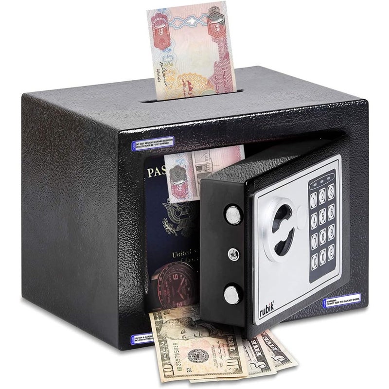 Cash Deposit Drop Slot Safe Box Small with Key and Pin Code Option - Image 1