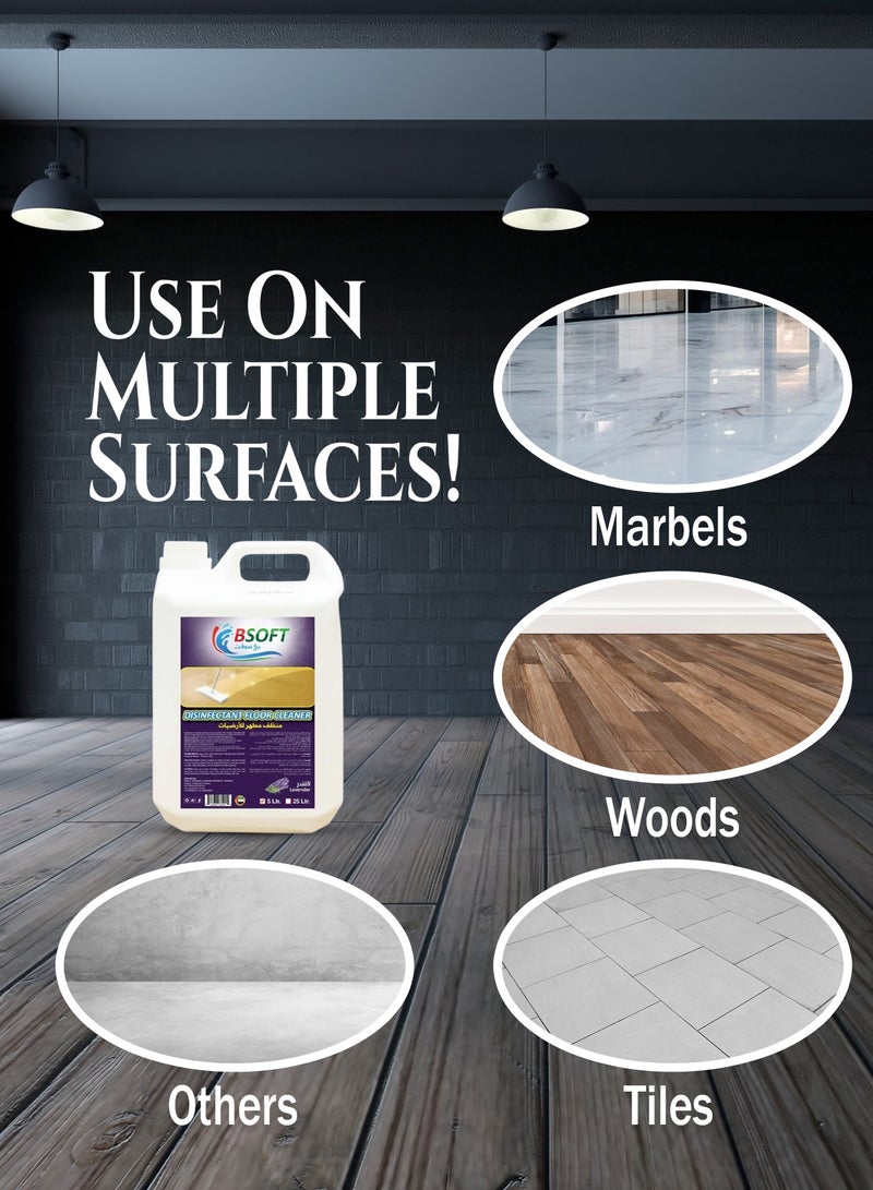 BSOFT Disinfectant Floor Cleaner Liquid with Lavender Scent 5 Liter - Image 2