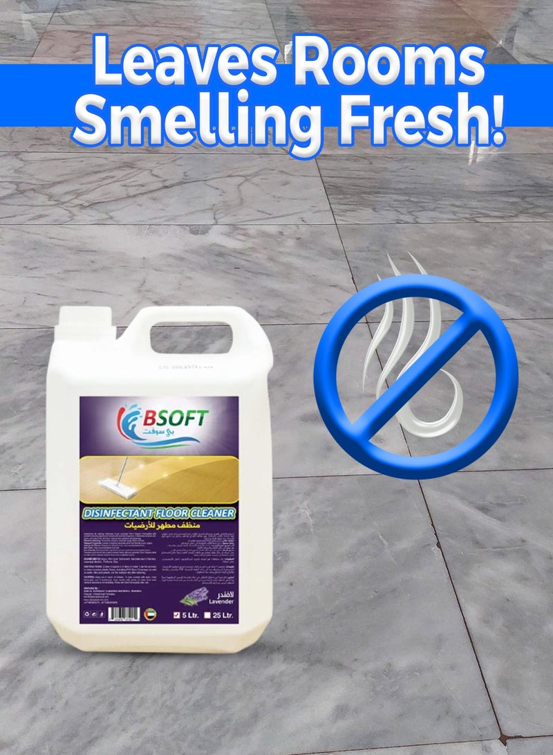 BSOFT Disinfectant Floor Cleaner Liquid with Lavender Scent 5 Liter - Image 3