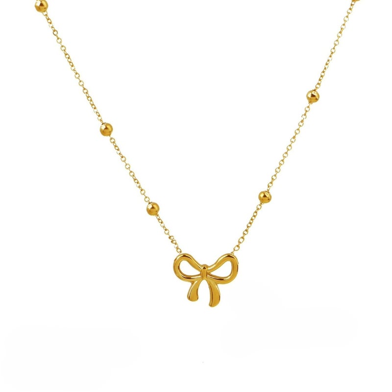 MONOZO pendant necklace chain for women girls Love anti tarnish stainless steel 18k gold plated stylish Neck Chain | Modern Design | Birthday Anniversary gift Valentine Accessories - Image 1