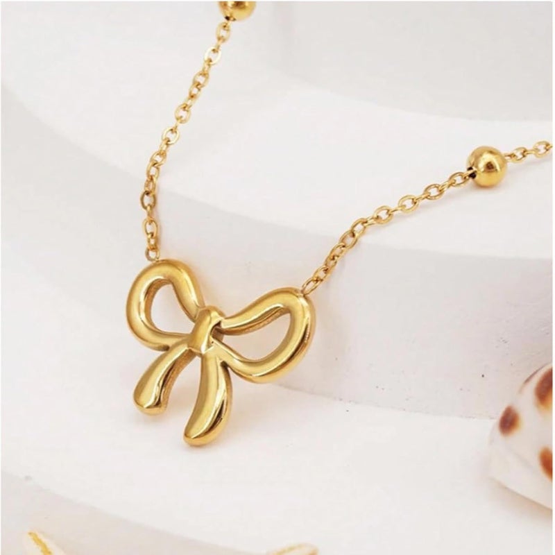 MONOZO pendant necklace chain for women girls Love anti tarnish stainless steel 18k gold plated stylish Neck Chain | Modern Design | Birthday Anniversary gift Valentine Accessories - Image 5