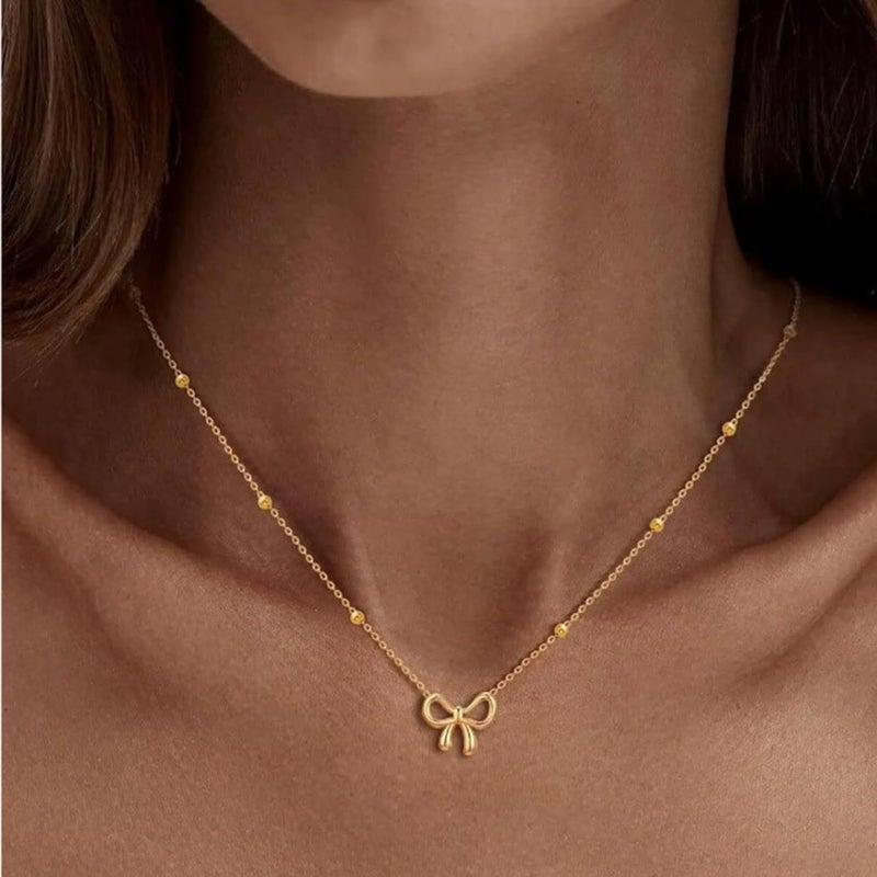 MONOZO pendant necklace chain for women girls Love anti tarnish stainless steel 18k gold plated stylish Neck Chain | Modern Design | Birthday Anniversary gift Valentine Accessories - Image 4