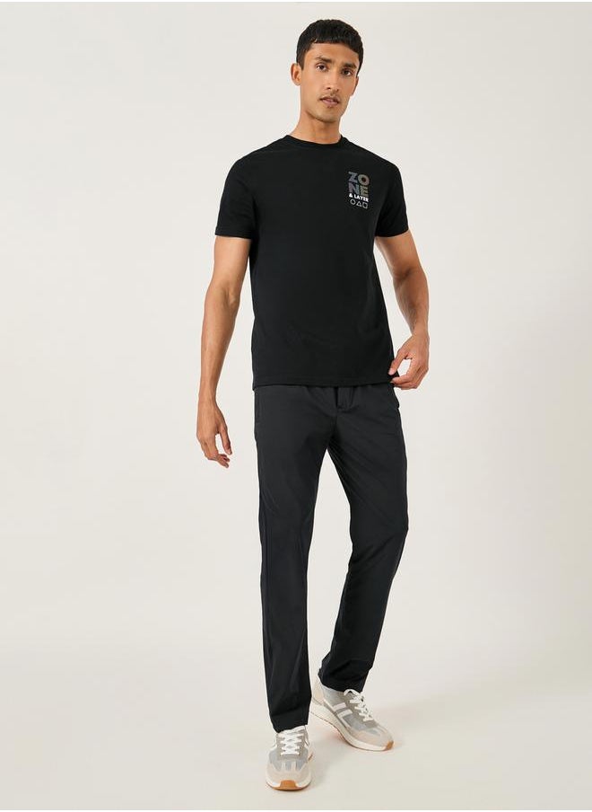 Fort Collins Mid Rise Regular Fit Track Pant with Drawstring by Styli  - Image 2