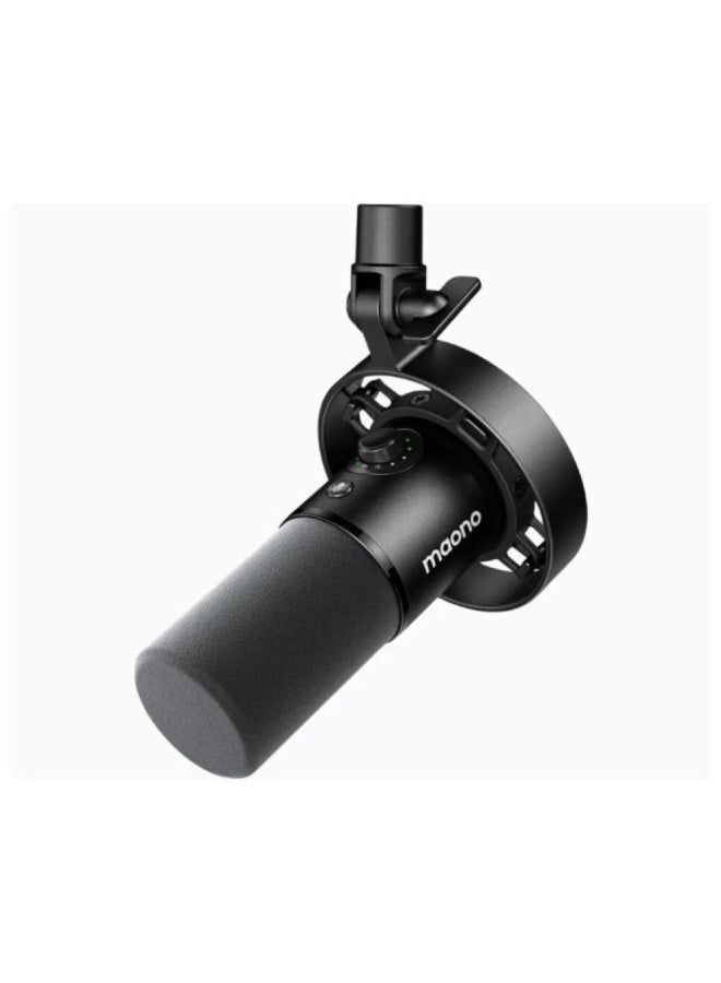 MAONO PD300X Professional USB/XLR Dynamic Microphone for Podcasting, Streaming & Content Creation | Cardioid Mic with 24Bit/192kHz Studio Audio, 5-Level Noise Reduction & 3-in-1 Smart Control Knob | Ideal for Voice Over, Recording & Broadcasting | Black - Image 1