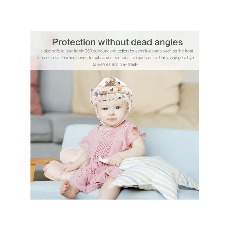 Baby Head Protector, Adjustable Breathable Kids Anti-Fall Cushion Cap, Baby Anti-Bumping Safety Helmet, Soft Toddler Head Cushion Protective for Walking, Running, Playing, Crawling - Image 3
