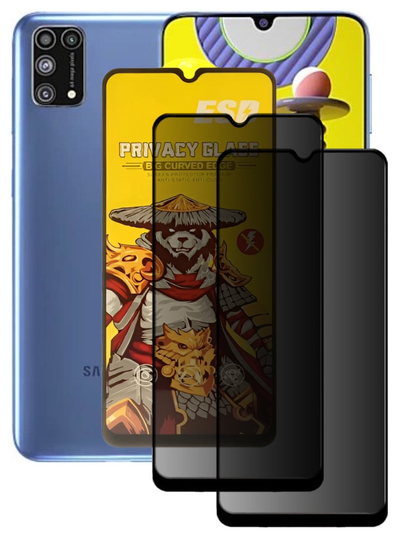 ESD 2 Pieces Tempered Dustproof Privacy Glass Screen Protector Compatible For Samsung Galaxy M31 Prime - Image 1