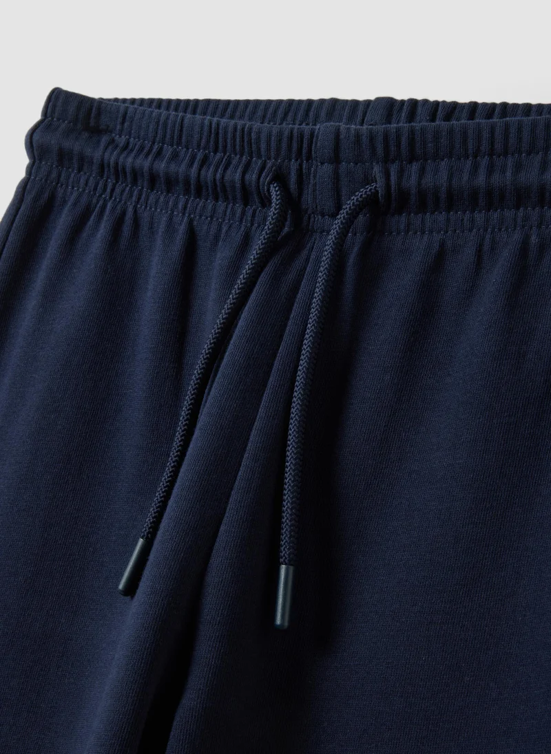 Ovs  OVS Navy Blue Organic Cotton Regular-Fit Joggers For Boys for Men | Best Price UAE