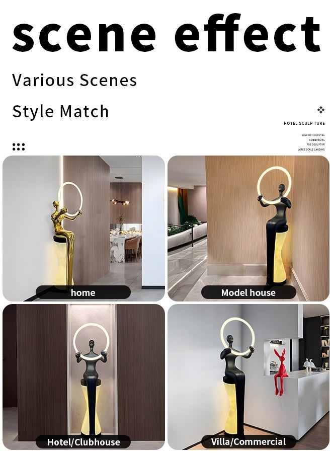 مصباح أرضي فني إبداعي على شكل إنسان  - Image 5