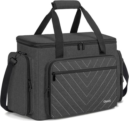 GMAK Sewing Machine Carrying Case Sewing Machine Tote Bag with Removable Padding Pad Universal Carrying Tote Storage Bags Stitching Case with Pockets for Most Standard Brother Singer Janome - Image 1