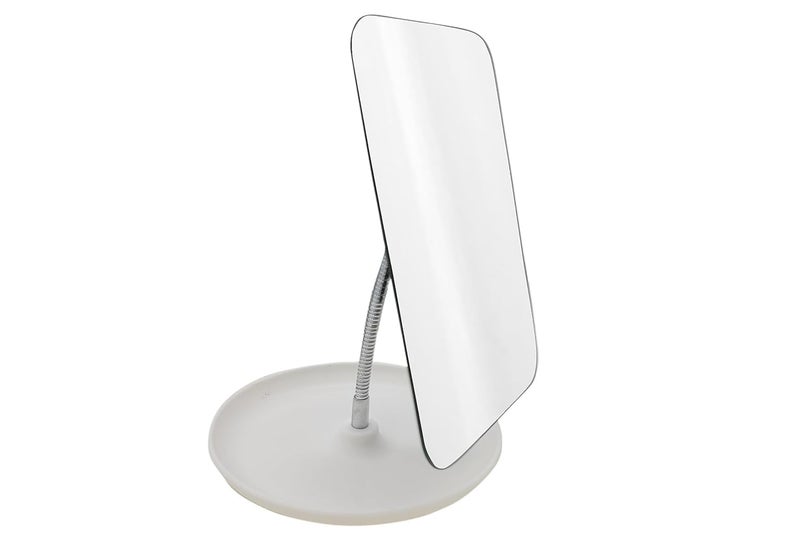 ShipFayda 360 Rotaiton Round Dish Beauty Mirror Folding Portable Tabletop Saving Makeup Desk Vanity Countertop Mirrors with Stand for DressingParlorTravel Gift Men Women Pack of 1Multicolor - Image 2