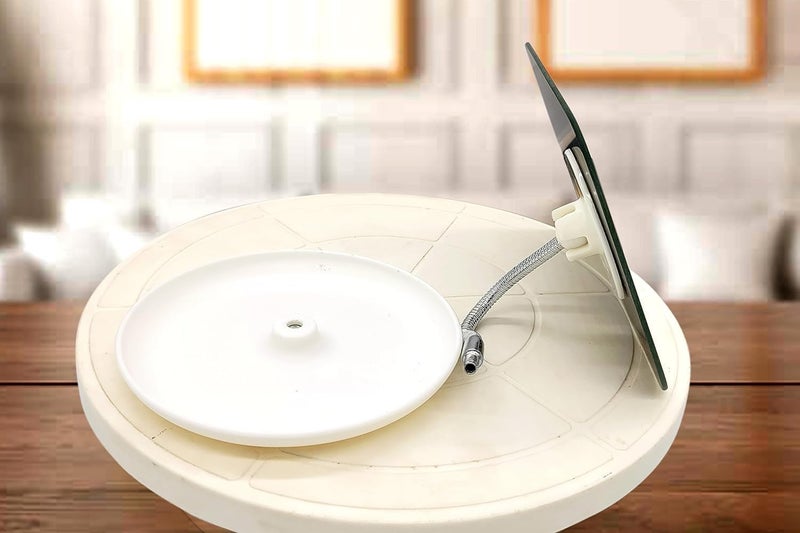 ShipFayda 360 Rotaiton Round Dish Beauty Mirror Folding Portable Tabletop Saving Makeup Desk Vanity Countertop Mirrors with Stand for DressingParlorTravel Gift Men Women Pack of 1Multicolor - Image 5