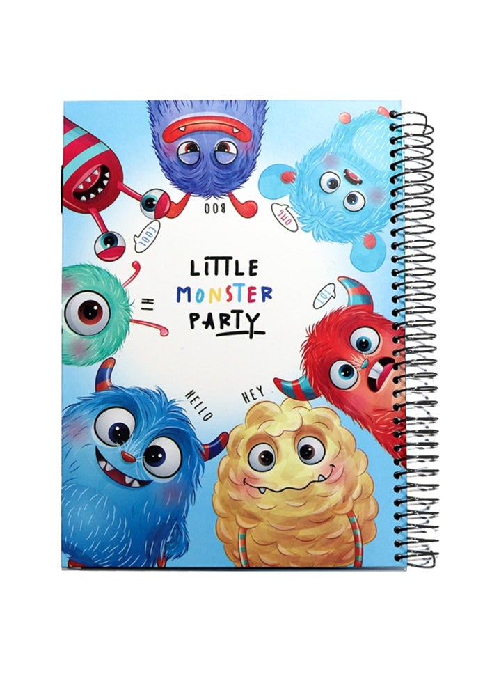 Generic - A4 Hard Cover Wire Sketch Book Dividers (4 Items)4 SUB(160 Sheets)-Multi-graphics - Image 1