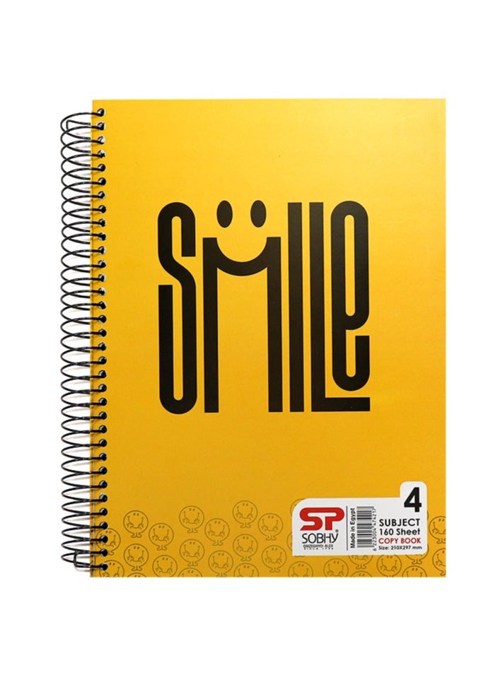 Generic - A4 Hard Cover Wire Sketch Book Dividers (4 Items)4 SUB(160 Sheets)-Multi-graphics - Image 1