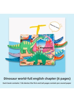 Generic Baby Early Education Jolly Tail 3d Rich Book Quiet Baby Toy Diy Fabric Book Quiet Play Toy-Color: Dinosaur World (6 Pages And 12 Sides Contain A Sound Paper BB Device)  - Image 1