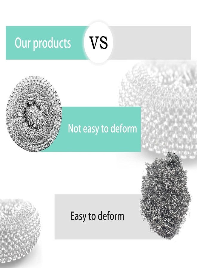 Upkaranwale Kitchen Round Dish Sponges Scourer Cleaning Ball with Handle,Multi-Purpose Scrub Scrubber Sponge Pads Ball for Pot Pan Dish Wash Cleaning (10Pcs) - Image 4