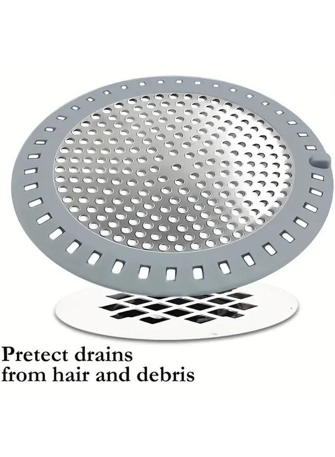 Style 2 Shower Hair Catcher Drain Filter Steel And Silicone Bath Protector Strainer Hair Trap - Image 3
