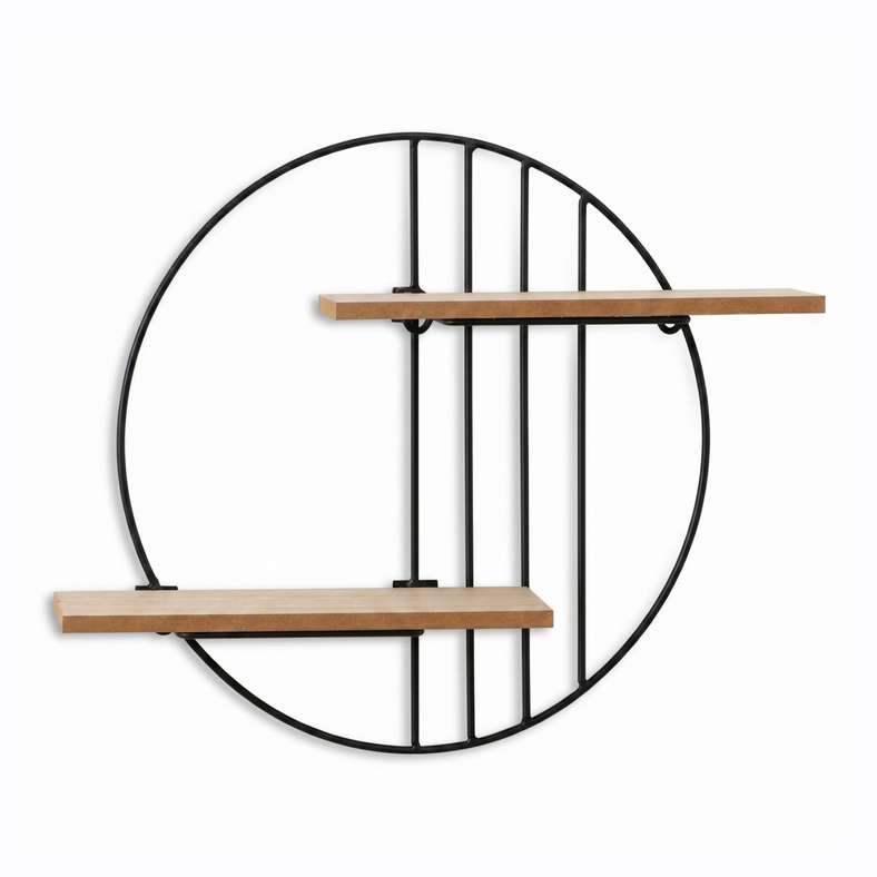 Pan Home Metro 2 Tier Wall Shelf 41.3x11x34cm - Black - 196AIC9905083 - Image 3