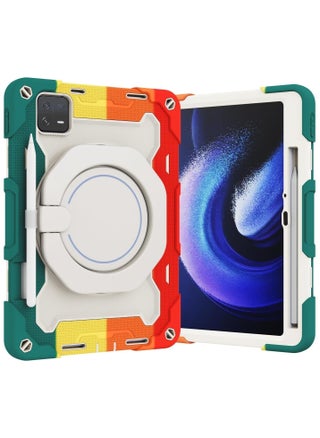 Tablet Case Compatible with Xiaomi Mi Pad 6 Pro 2023 11.2 inch,360° Rotatable Handle Stand Case Three-in-one Shatter-Resistant Shell, Drop-Proof,Shoulder Strap Pad Cover (RAINBOW RED) - pzsku/ZF0735BD631AD2C4D7175Z/45/_/1711593740/d2877275-f64e-4c18-bf90-74aba44dd2e8