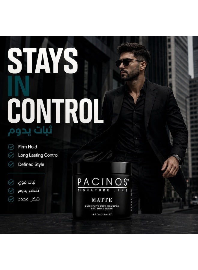 باتشينوس باتشينوز مات، تثبيت قوي، مظهرطبيعي بدون لمعان، واكس لتشكيل وتصفيف الشعر بثبات يدوم طويلا - Image 4