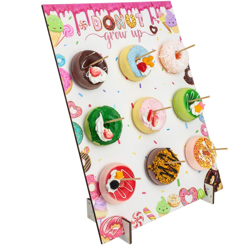 Marsui Doughnut Party Decoration Dessert Food Buffet Display Doughnut Bagel Holder Stand Candy Donuts Grow up Reusable Table Rack Display for Wedding Kids Birthday Baby Shower Party Supplies