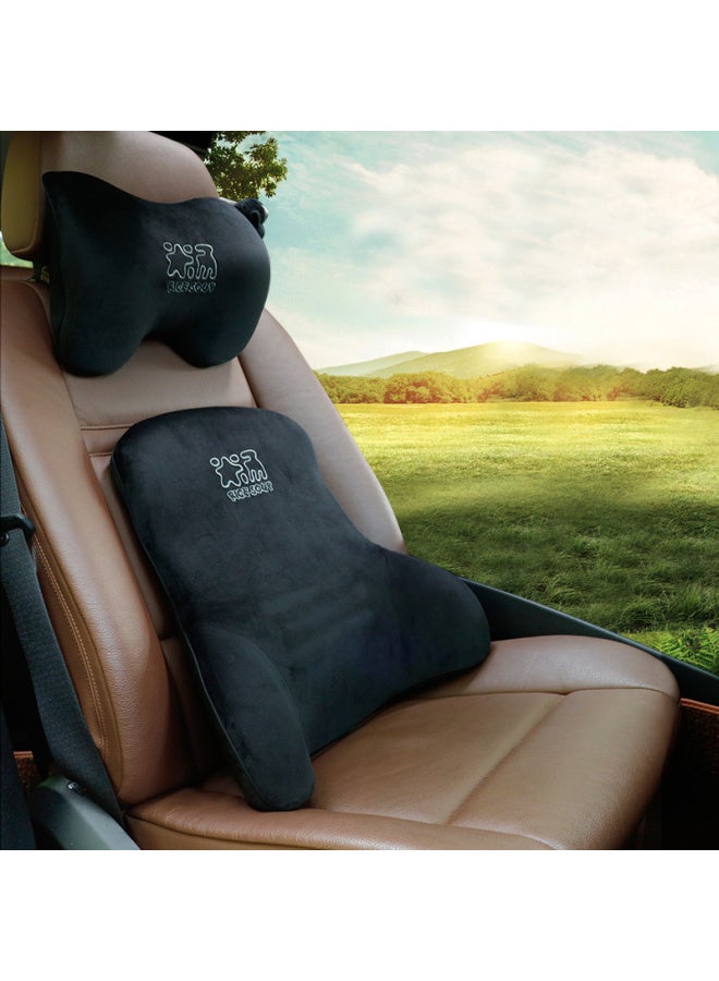 ICAROOM Aichewu Car Headrest, 7-degree Gentle Headrest, Memory Foam Neck Pillow For Cars, All-season Car Seat Cushion, T-603m Dream Black - Image 4