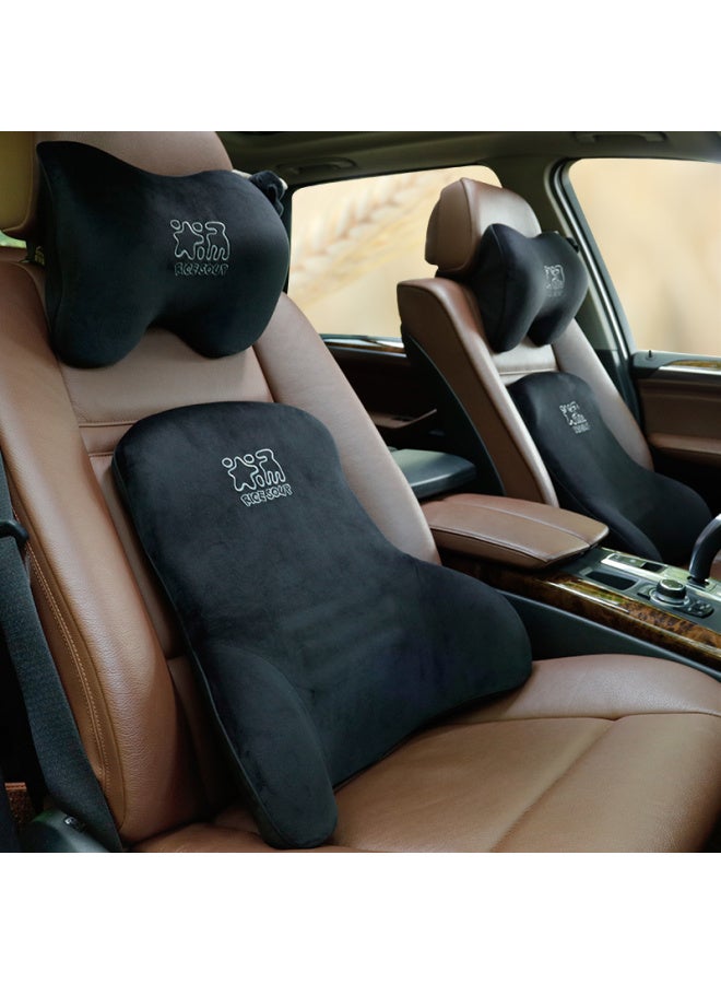 ICAROOM Aichewu Car Headrest, 7-degree Gentle Headrest, Memory Foam Neck Pillow For Cars, All-season Car Seat Cushion, T-603m Dream Black - Image 3