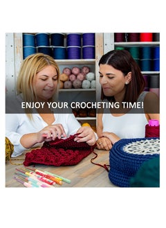 Excefore Crochet Hook Set for Women Girls Mom Teens, Cute Crochet Needles for Crocheting Art Aluminum Soft Grip Comfortable Knitting Hook for Yarn Craft Crochet Kit for Beginner, 9 Sizes in 9 Colors  - Image 3