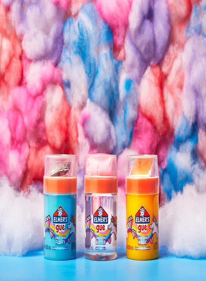 ELMER'S طقم سلايم جاهز من إلمر، سلايم حلم اليونيكورن، يتضمن إضافات ممتعة وفريدة، مجموعة متنوعة، 3 قطع - Image 2