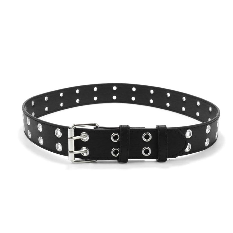 Toptim Set of 4 Kids Double Grommet Belt for Girls and Boys, Punk PU Leather Kids Studded Holes Belt for Jeans Pants (Up to 30 Inch) - Image 4