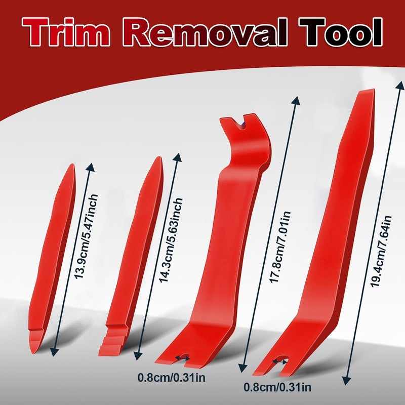 Keze 7 Pcs Auto Plastic Trim Removal Pry Tool （Red） - Image 4