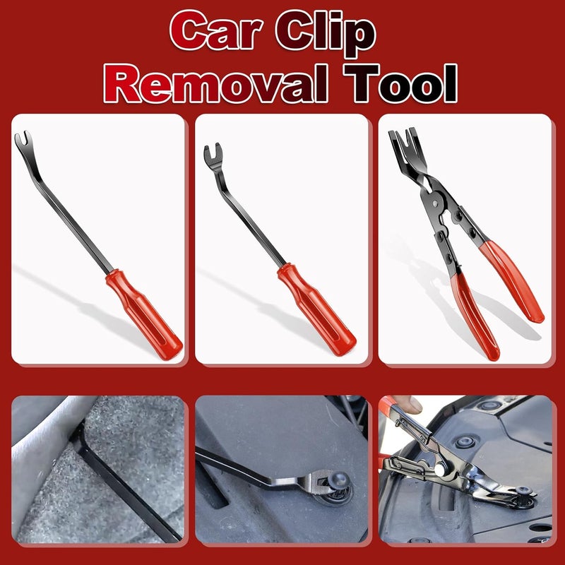 Keze 7 Pcs Auto Plastic Trim Removal Pry Tool （Red） - Image 3