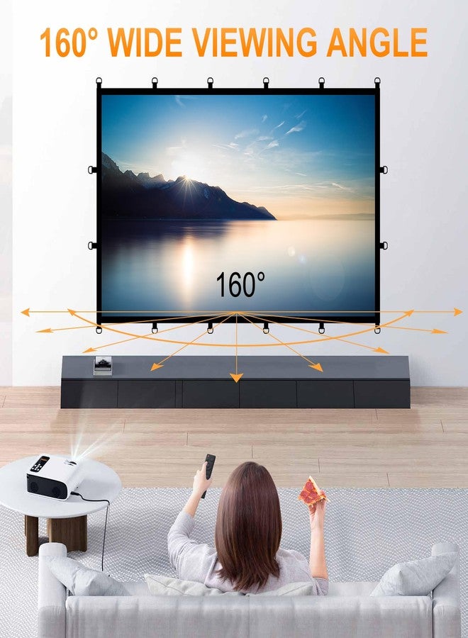 OKEDUO 120 Inch Projector Screen, OKEDUO Foldable Washable Portable Rear Front Projector Screen, Anti-Crease Indoor Outdoor Projection Double Sided Video Projector Screen for Home, Office, Party, Classroom - Image 2