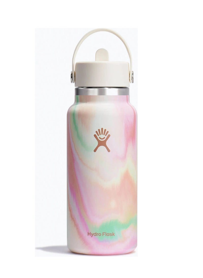 Hydro Flask 32 oz Wide Mouth with Flex Straw Cap - Sugar Crush  - Image 1
