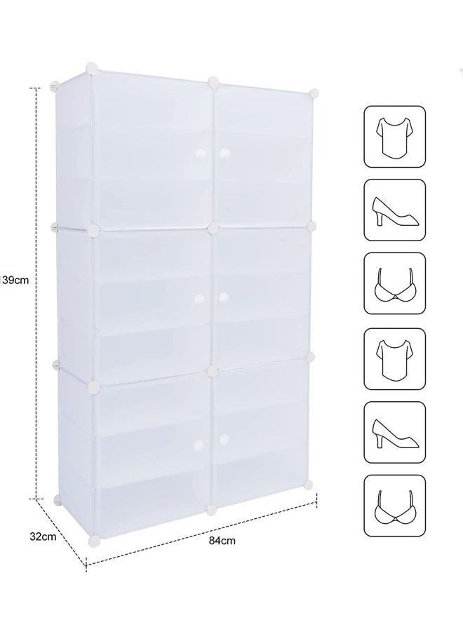 MIXDE - 18-Cube Modular Cube Storage Shoes Cabinet DIY Portable Shoe Rack Organizer Tower - Image 1