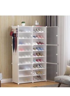 18-Cube Modular Cube Storage Shoes Cabinet DIY Portable Shoe Rack Organizer Tower