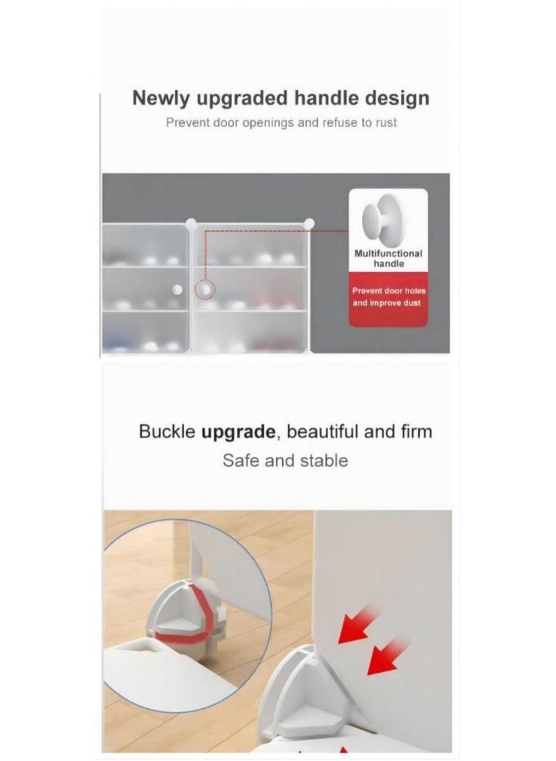 MIXDE - 18-Cube Modular Cube Storage Shoes Cabinet DIY Portable Shoe Rack Organizer Tower - Image 1