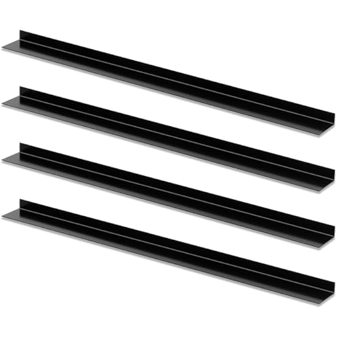 4 PACK ANGLE MOLDING 1'' X 3'' X 36'' LONG METAL CORNER MOLDING CORNER GUARD EDGE PROTECTOR WALL EDGE PROTECTOR MORE DURABLE SCRATCH RESISTANT CAN BE GLUED OR PUNCHED INSTALLED CUT TO FIT - Image 2