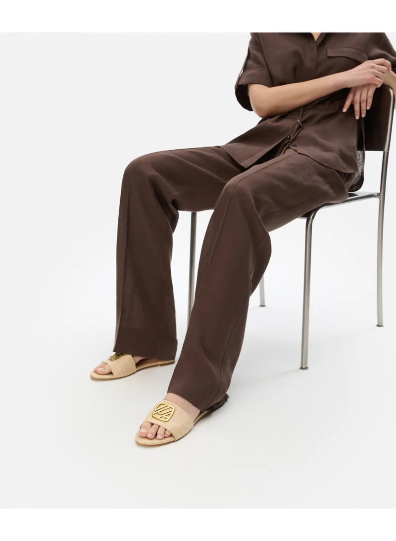 Ipekyol Monogram Buckled Slippers