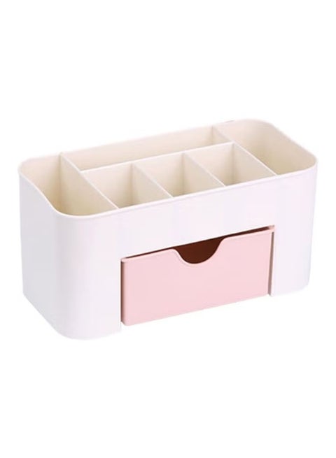 Cosmetic Storage Box White/Pink