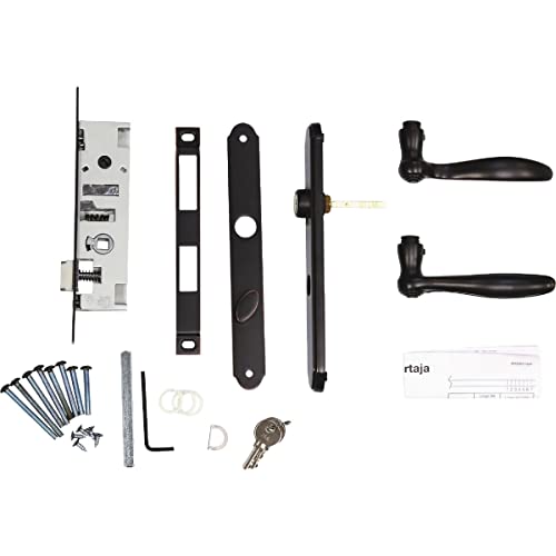 Larson Certified Storm Door Revere Mortise Aged Bronze Handle Set, Storm Door Handle Replacement with Keyed Deadbolt - Image 3