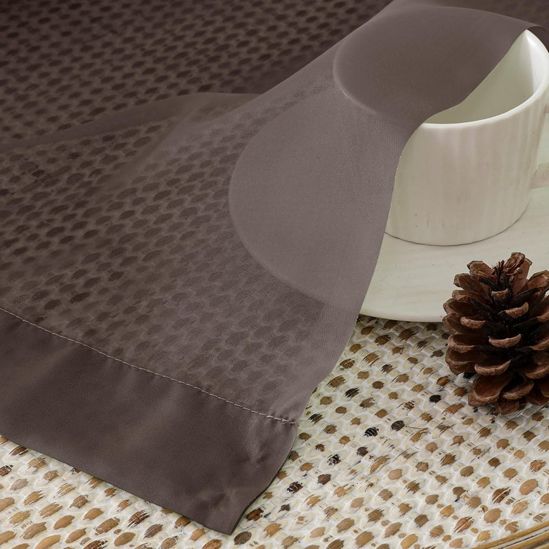 OVZME Chocolate Brown Sheer Curtains 84 Inches Long 2 Panels, Light Filtering Sheer Curtains for Living Room Bedroom, Rod Pocket Sheer Brown Drapes Window Treatments, Each 42Wx84L - Image 4