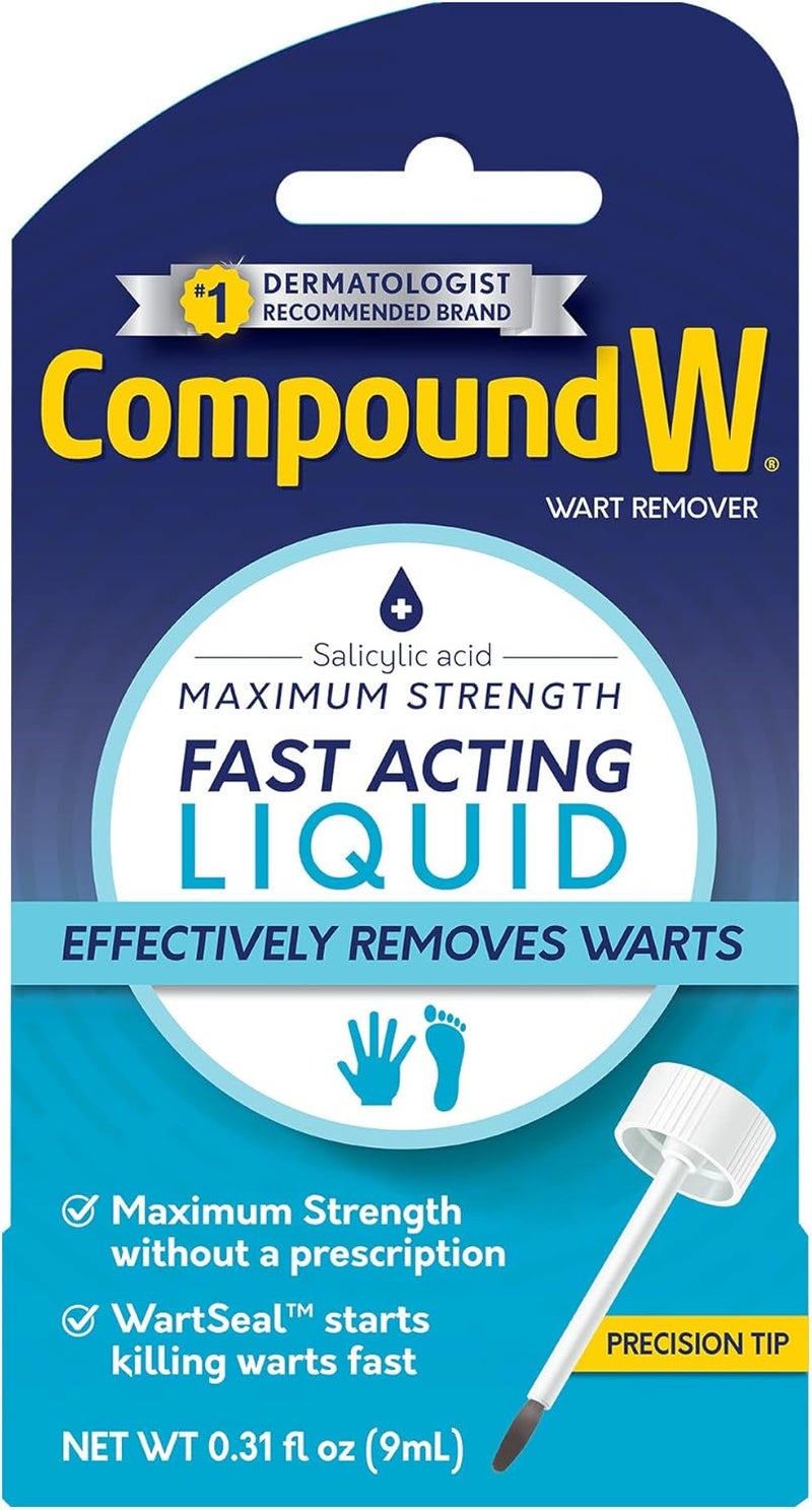 Compound W أقصى قوة سائل مزيل الثآليل سريع المفعول، 0.31 أونصة سائلة