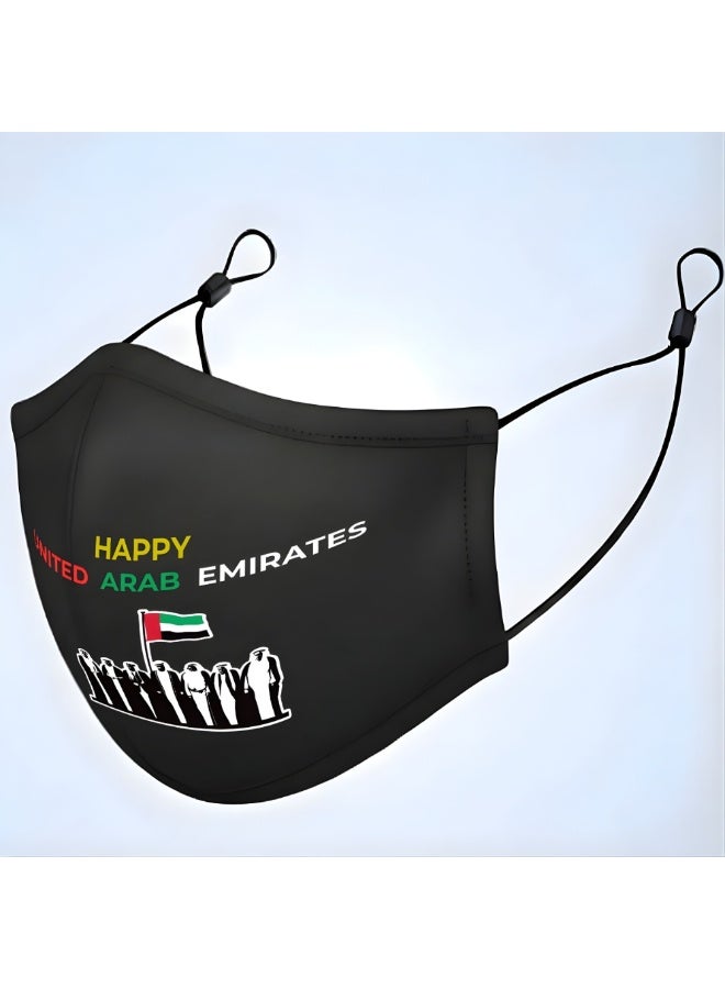 برينت شوب فور مي كمامات وجه مصنوعة يدويًا لليوم الوطني لدولة الإمارات العربية المتحدة للبالغين، صنع في دبي - الإمارات العربية المتحدة - Image 4