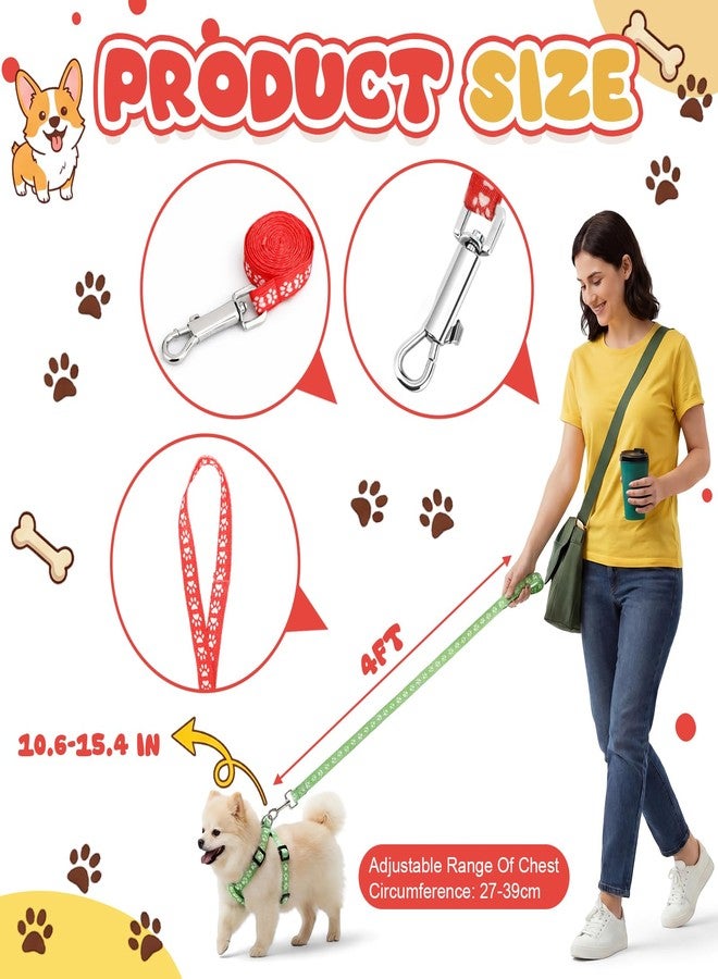 هسي مجموعة Hsei المكونة من 50 قطعة من حزام ومقود الجراء المصنوع من النايلون، بطول 4 أقدام، مقود تدريب قابل للتعديل مع خطاف دوار، حبل جرّ مزخرف للجراء، مناسب للكلاب الصغيرة والمتوسطة والقطط، للعب والتخييم والمشي، 12 لونًا متنوعًا - Image 2